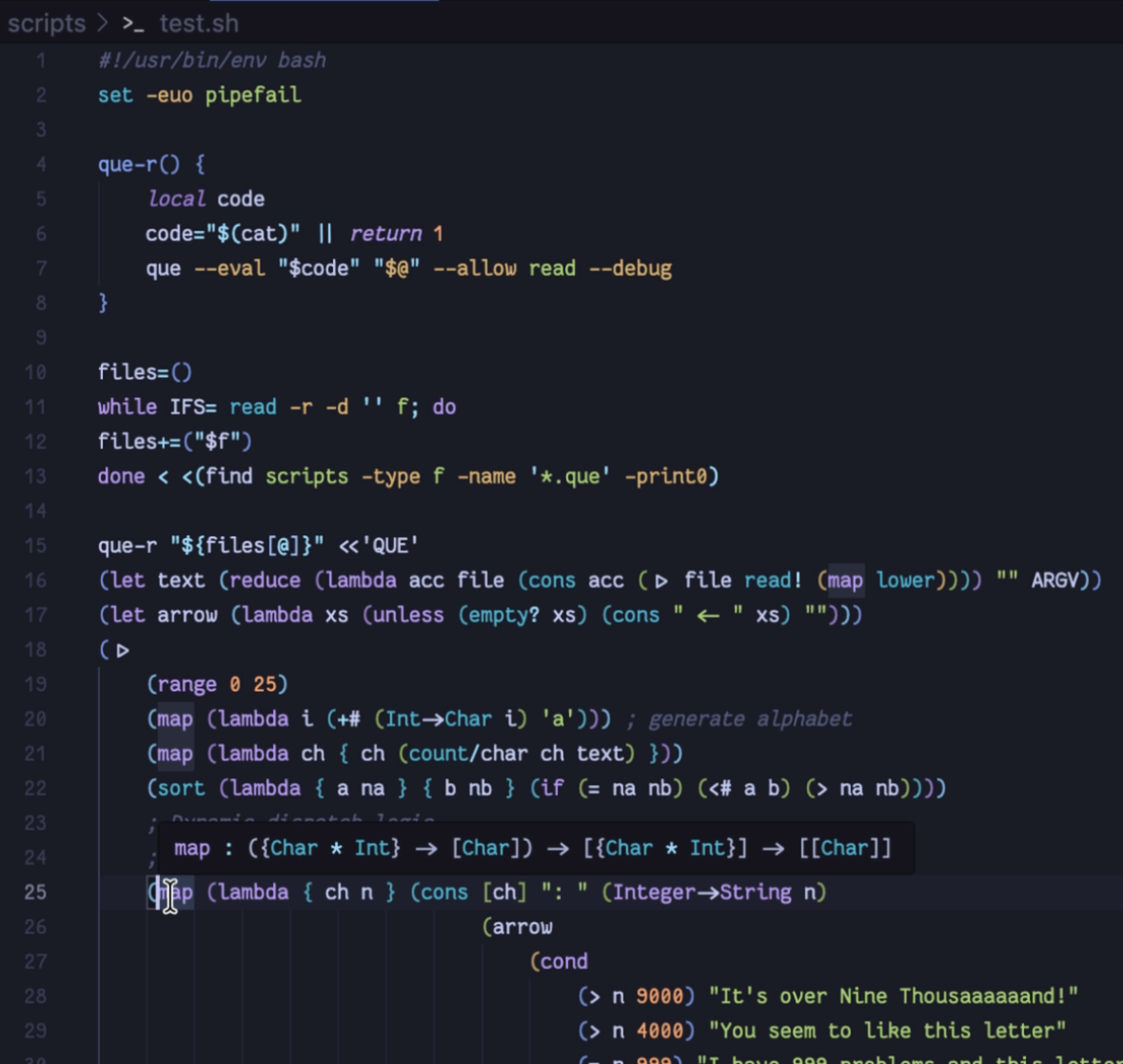 Que Script Website